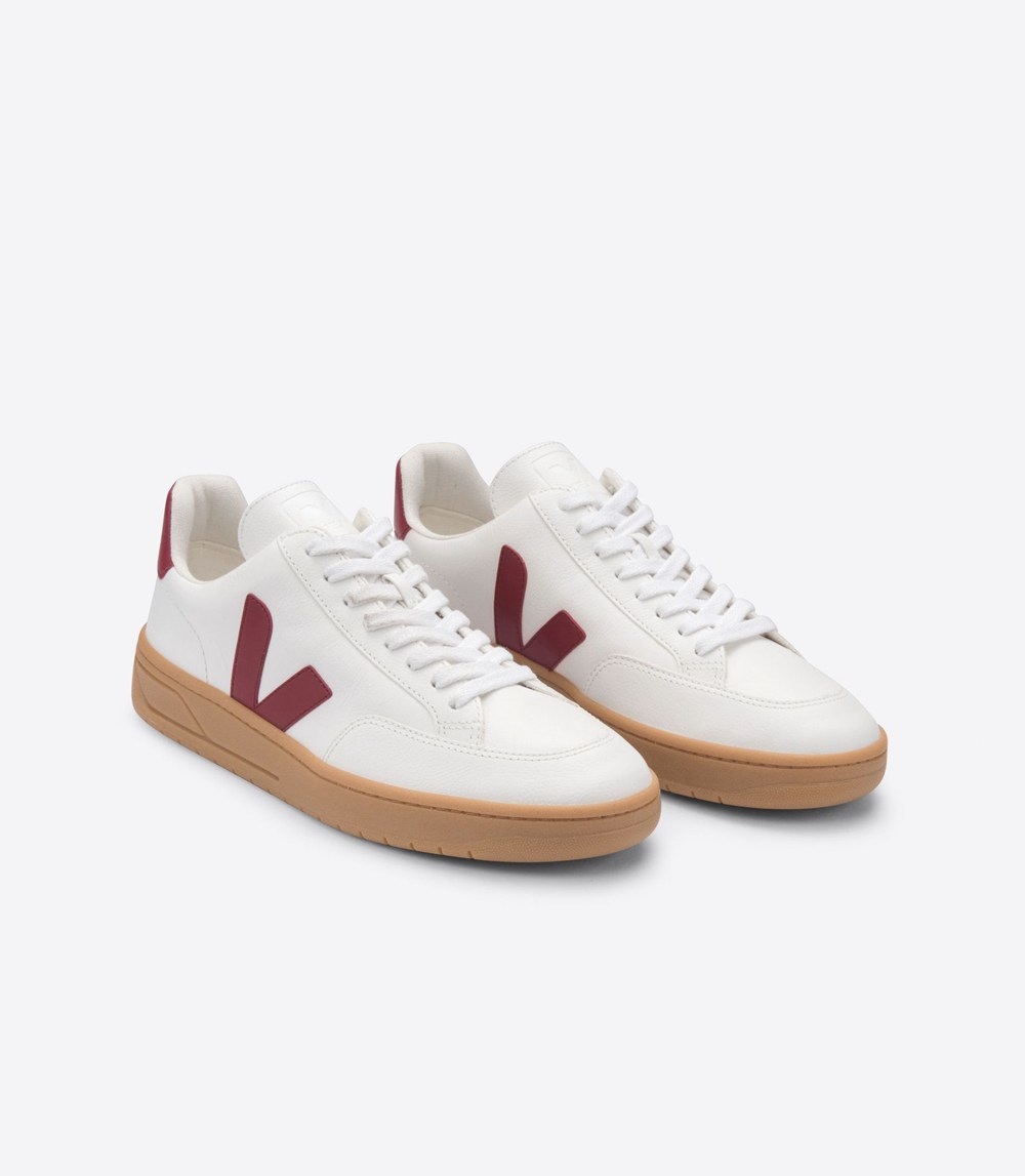 Tenis Veja Hombre - V-12 Cuero - Blancos - 167VRUOTQ